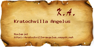 Kratochvilla Angelus névjegykártya